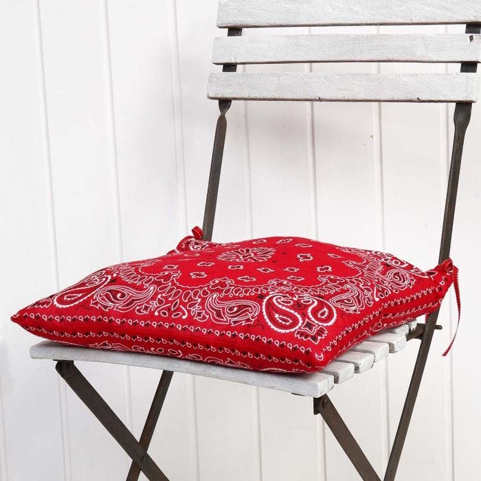 A Cushion Cover  made from two Bandanas