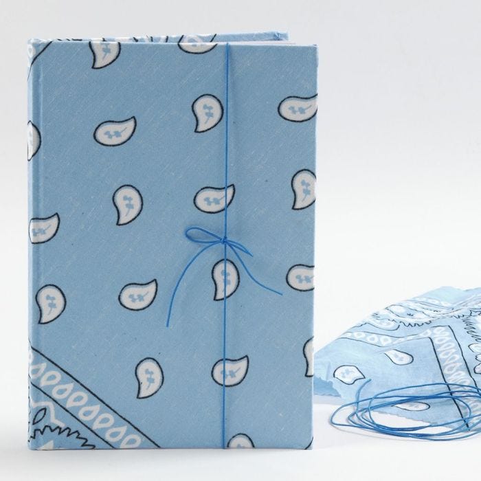 A Notebook with Bandana on the Cover