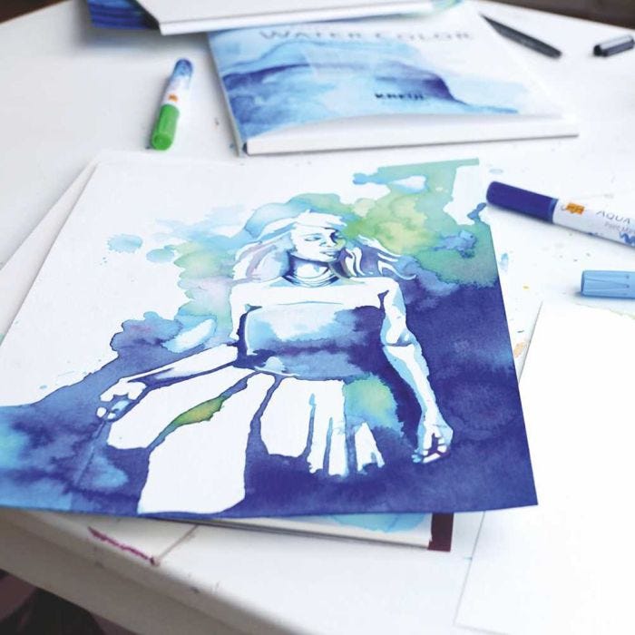 An Illustration made with Watercolour Paint Markers