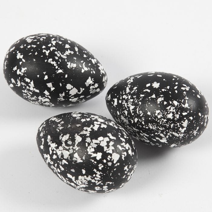 Eggs decorated with Terrazzo Flakes