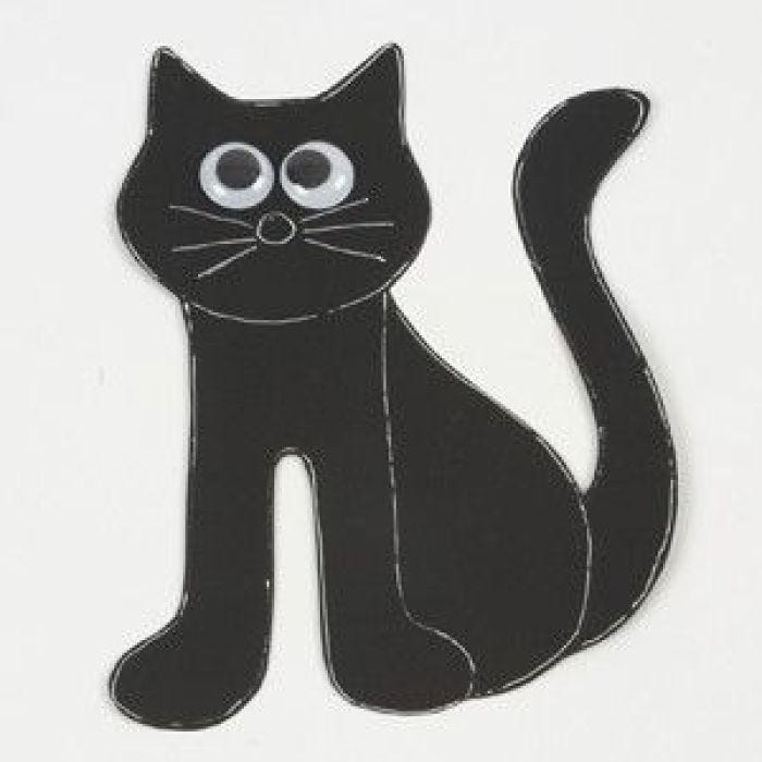 A Black Cat made from Card