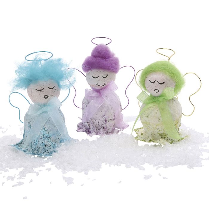 Cute plaster angels in beautiful colours