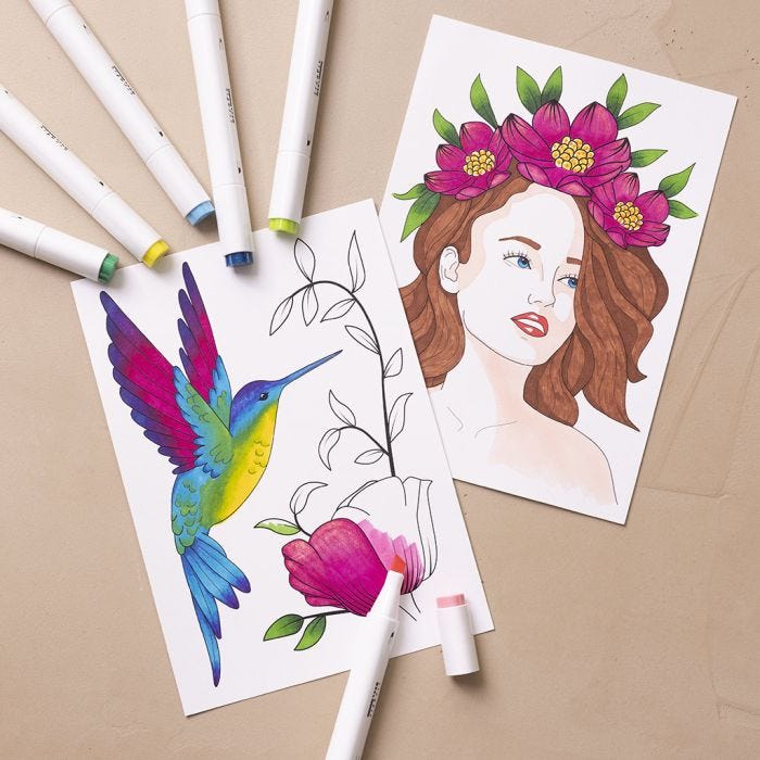 Starter Craft Kit: Learn how to colour in with markers