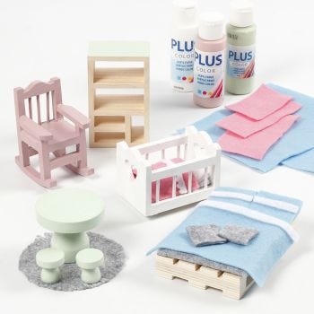 Dolls house cot cheap