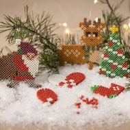 Christmas figures made from BioBeads