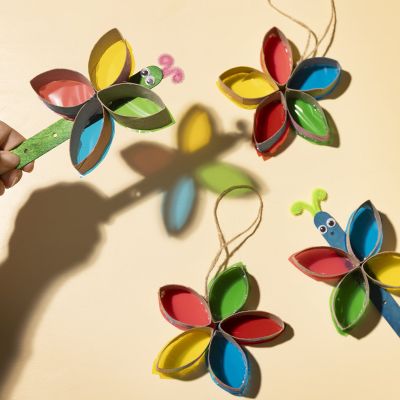 Butterflies and flowers as suncatchers