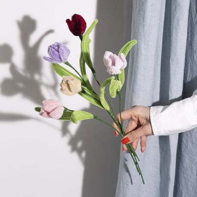 Pipe cleaner tulips