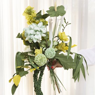 Crepe paper bouquet for a large vase