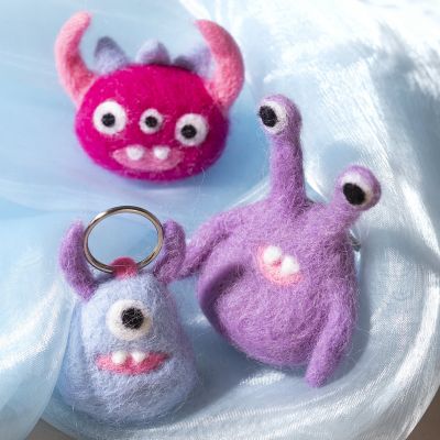 Monsters in needle felt