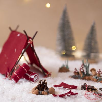 The elf goes camping