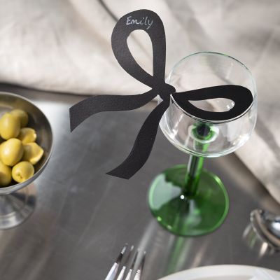 Elegant bow-shaped place card