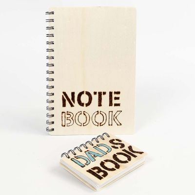 A Note Book with a wooden Cover