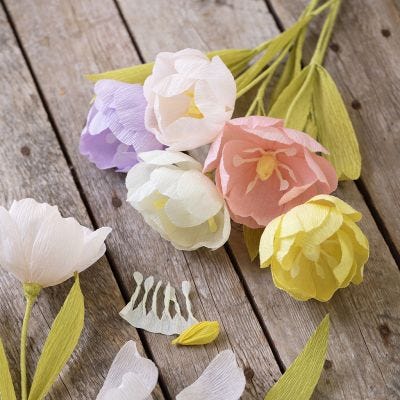 Tulipan papirblomst af crepepapir