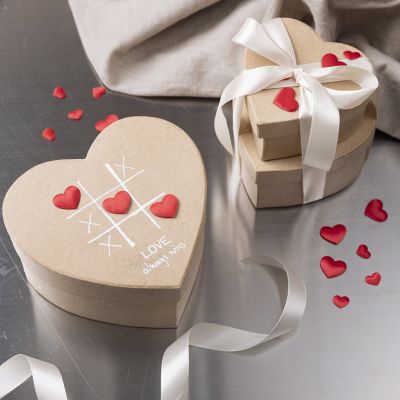 Box decorated with hearts