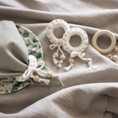 Servietringe med macramé