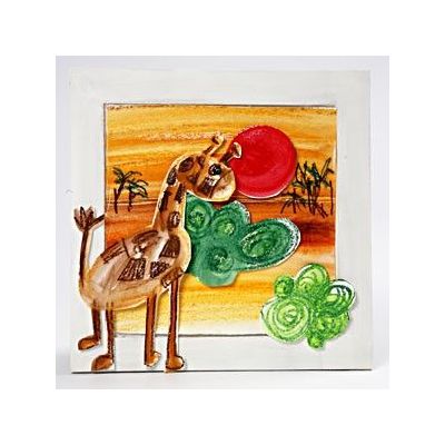 A 3D Collage with Aqua Crayons