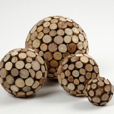 Polystyrene Balls with Wooden Discs