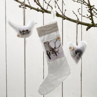 Fabric Hanging Decorations with Decoupage