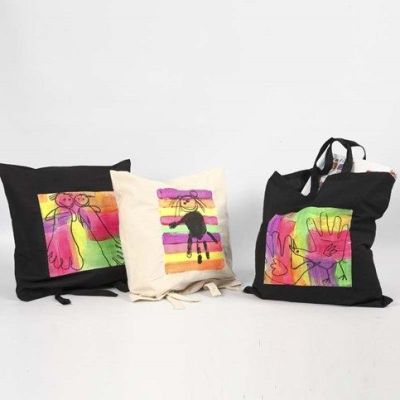 Shopping Bags decorated with Textile Color