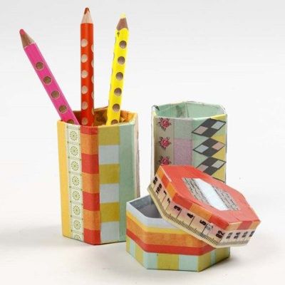 Masking Tape on Cardboard Items