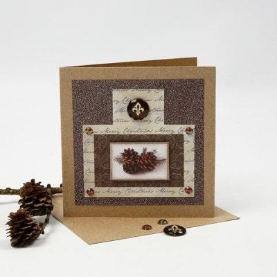 A Christmas Card with Glitter Foil
