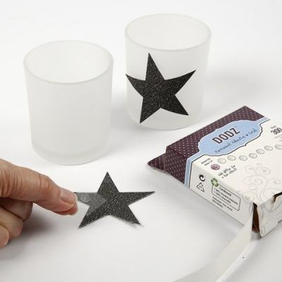 Candle Holders with Stars made from Design Paper