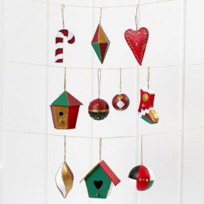 Christmas Papier-Mâché hanging Decorations