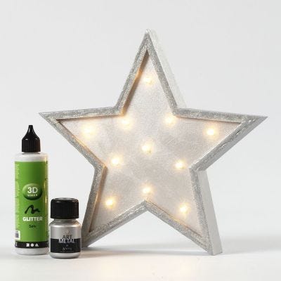 A star-shaped painted Light Box