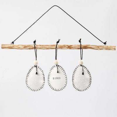 Faux Leather Paper Eggs for hanging