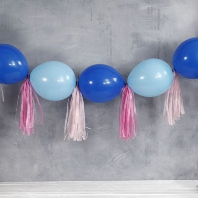 A Garland from connected Balloons and Tassels