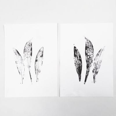 How to make gel prints with nature designs
