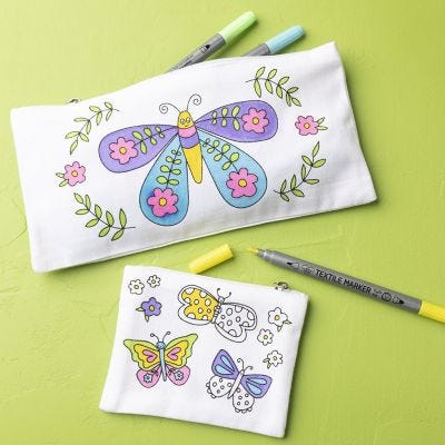 Butterfly pencil case and coin purse
