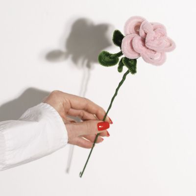 Pipe cleaner rose