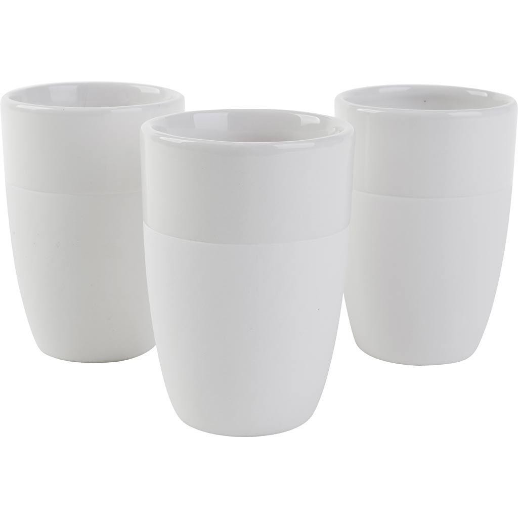 Mug with matte exterior