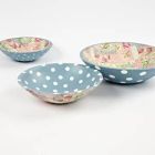 Wooden bowls with dots