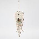 A Wooden Heart with Decoupage and an Angel