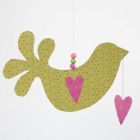 A Helsinki Design Paper Bird with Hearts