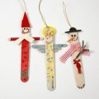 Christmas Figures from painted and decorated Ice Lolly Sticks