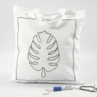 A Shopping Bag decorated with  Punch Needle Embroidery
