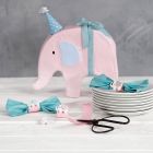 Bow-shaped Napkins with Card Napkin Rings