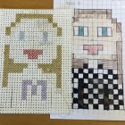 Pixel Art with Cross Stitches