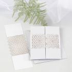 Lace patterned Card Waist Band as a Fastener on a Tri-fold Greeting Card