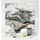 Fluid Art on a Canvas with Craft Paint and Pouring-Fluid