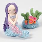A Mermaid and Coral Reef from Foam Clay and Silk Clay
