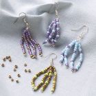 Earrings with Rocaille Seed Bead Tassels