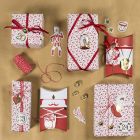 Christmas Gift Wrapping with Nutcracker Stickers and Design Card Cut-Outs