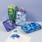 Gift bags decorated with glaze paint