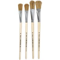 Varnish Brushes, no. 10+16, L: 13-18 mm, W: 13-17 cm, flat, 4 pc/ 1 pack