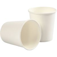 Paper Cup, H: 7,8 cm, D 7,2 cm, 205 ml, white, 50 pc/ 1 pack