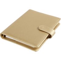 Planner, size 19x23,5x4 cm, ring folder, gold, 1 pc